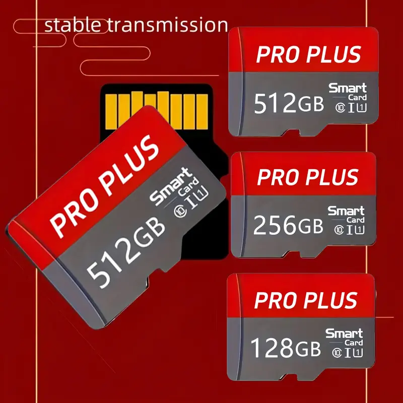 Thẻ nhớ tốc độ cao, lưu trữ tệp an toàn, 128GB / 256GB / 512GB, dành cho điện thoại thông minh, máy tính bảng, máy ảnh, PC, âm thanh trên ô tô và máy chơi game