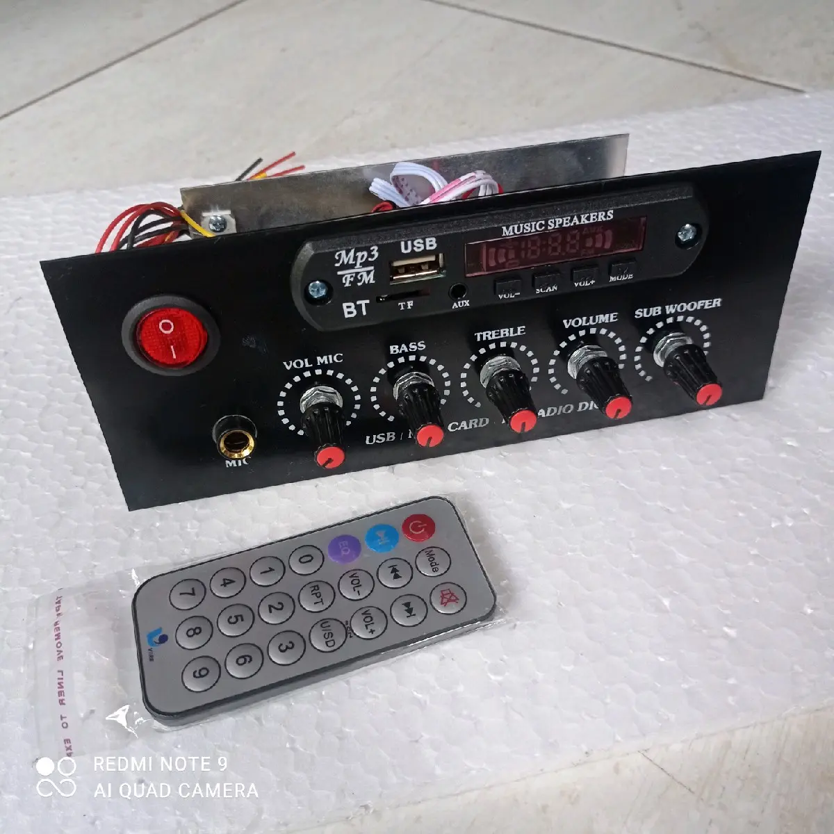 rangkaian mesin speaker aktif mono plus USB player bluetooth Amplifier