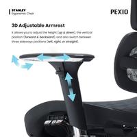 Gambar Pexio Stanley Kursi Kantor Ergonomis Hitam - Abu-abu dari Pexio Ergonomic Kota Administrasi Jakarta Barat 5 Tokopedia