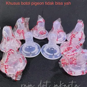 Harga 10pc karet dot silikon regular kinawa ukuran L empuk cewe cowo (botol pigeon tidak bisa) Bayi