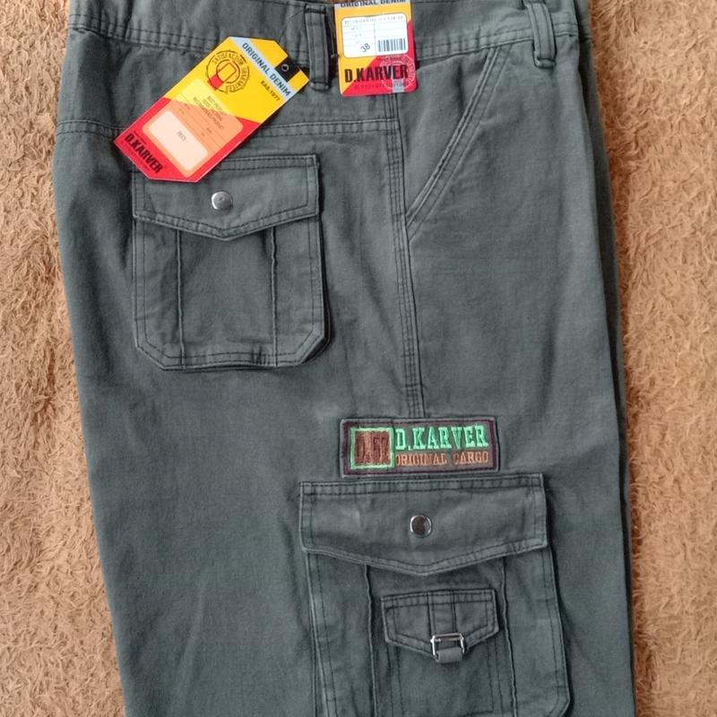 Celana Cargo Pendek Pria Bawah Lutut Cargo Pendek Jumbo Bahan Soft Jeans  Big Size 28 Sampai 45 9