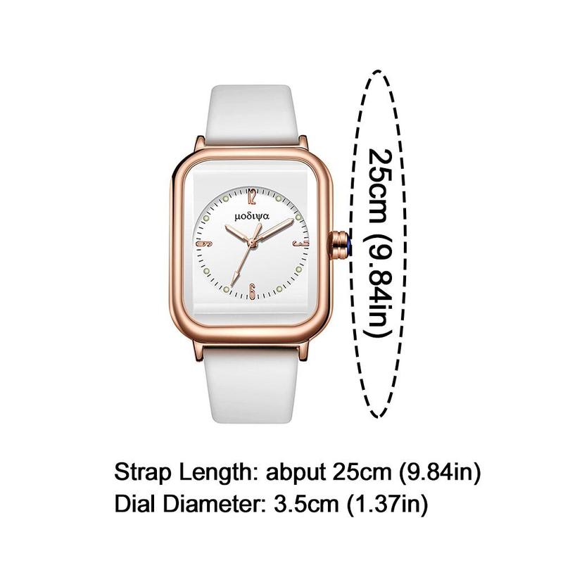 Product Introduction of Glow-in-the-dark Quartz Watch Network Red Fashion Silica Gel Square Watch 21