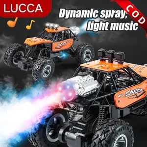 2.4GHz Mainan Mobil Remote Control Off-Road RC Mobil Rock Climber 2WD Powerful Bahan Alloy +semprot+ musik