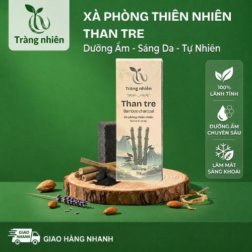 Xà phòng thiên nhiên Tràng Nhiên hương than tre 55g