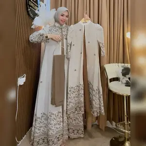 Nayya Dress Sarimbit Lebaran Monami X Zeapa.Chic dengan Desain Elegan dan Detail Bordir yang Menawan