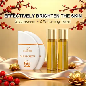 CHALONESE ANTI-UV SkinCare Set ( Whitening Toner + Sunscreen ) Whitening And Moisturizing Niacinamide & Gluta Toner Sunscreen SPF 50 pa++++