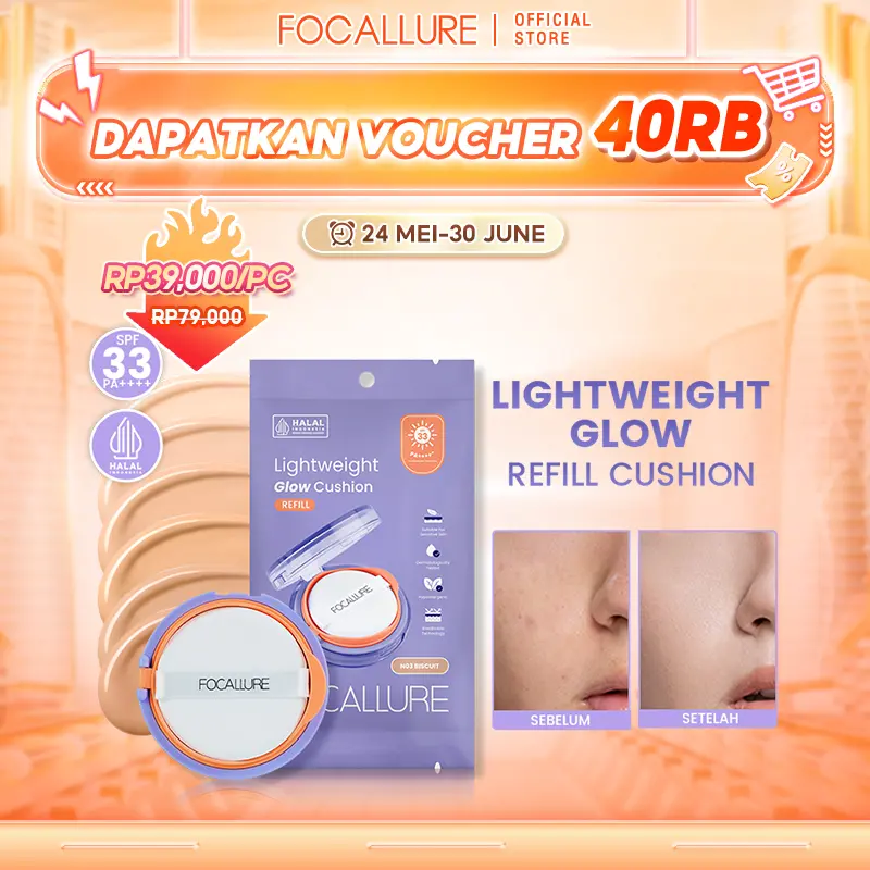 [Clearance] FOCALLURE Pro Base Refill Lightweight Glowing Cushion & Refill Poreless Matte Cushion「Long Lasting Makeup Hybrid] 0
