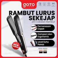 Gambar (Crazy Deal) Goto [COD] Ayrel Hair Straightener Styling Catokan Rambut Lurus Keriting - V02 BLACK dari Goto Living Kota Tangerang 1 Tokopedia