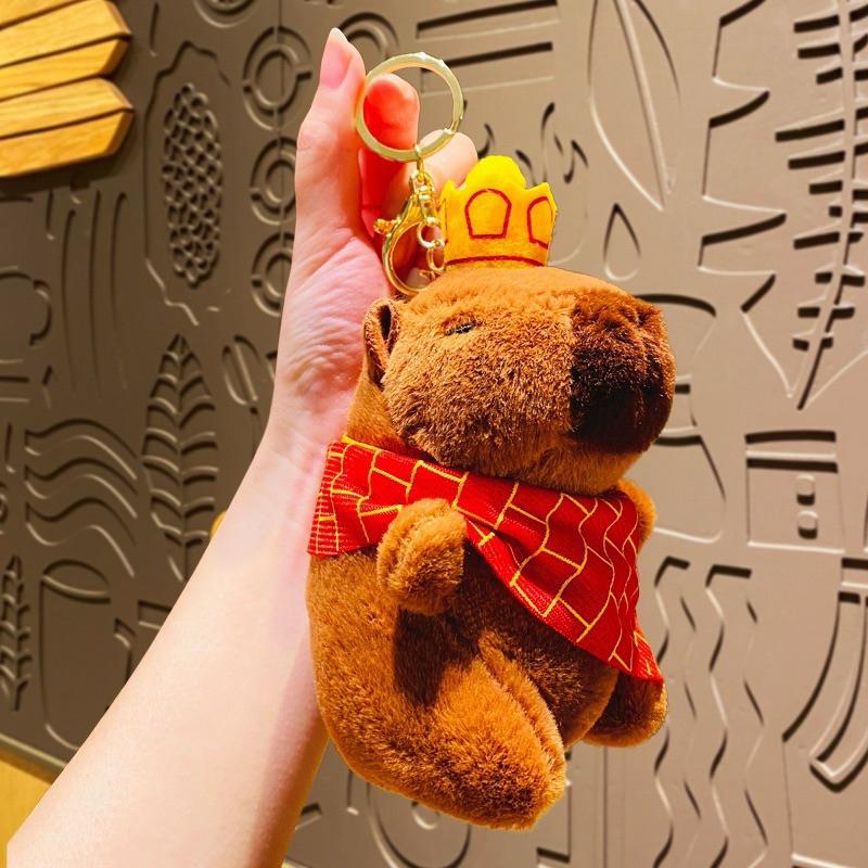 Gantungan Kunci Capybara, Boneka Capybara ekor berputar, Gantungan Tas Bagcharm Capybara Keychain Bagcharm ekor berputar 4