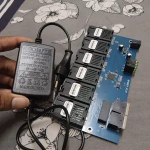 PCB Board 2 RJ45 6 SC FO Ethernet Converter Bonus Adaptor