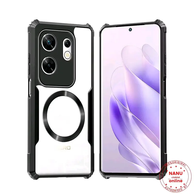Case INFINIX ZERO 30 4G / 5G MAGSAFE Beatle Series Bumper Mganetic Armor Fuze Transparan Clear 1