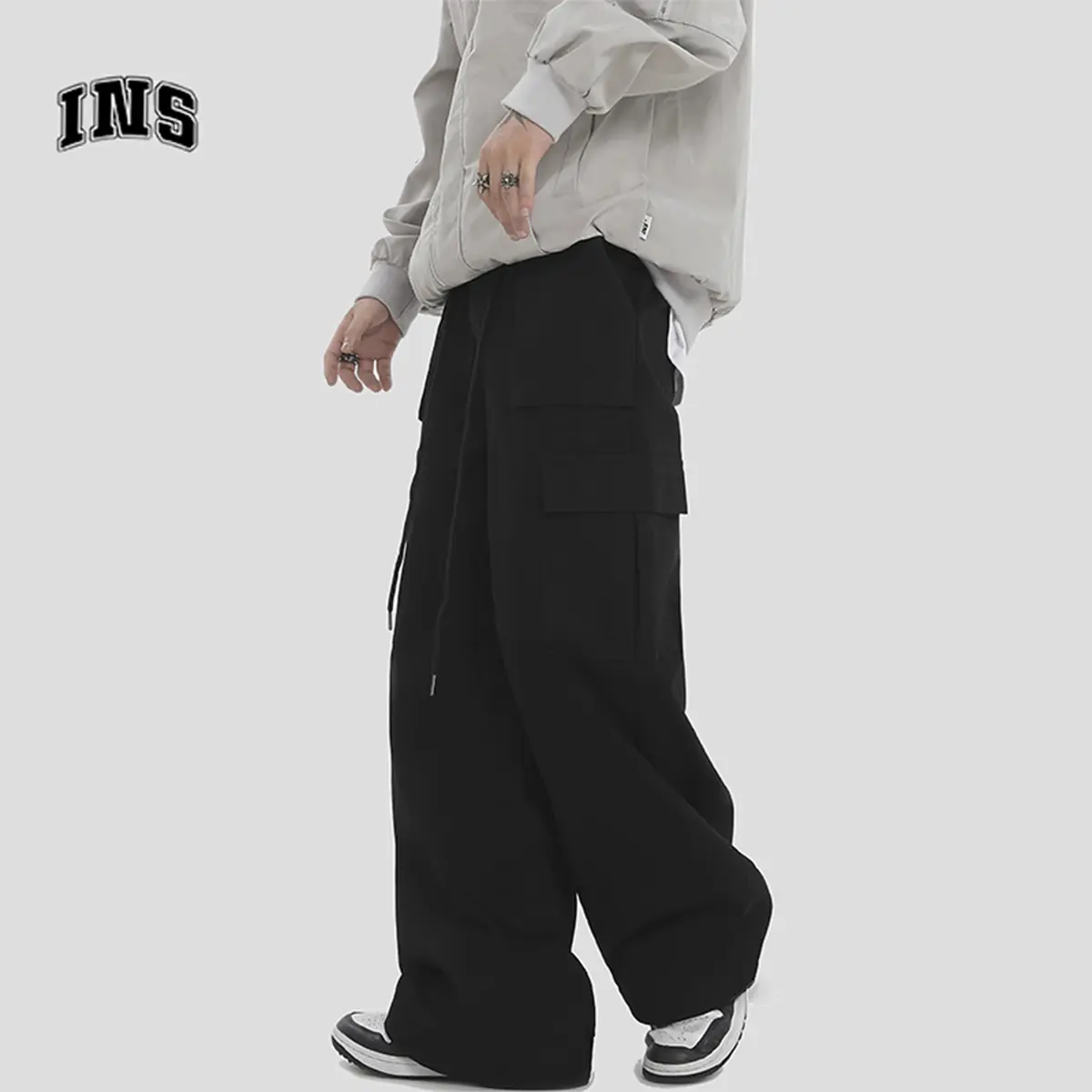Celana training pria celana hitam panjang pria celana training pria panjang jumbo celana joger pria dewasa baggy pants korean style kolor pria jumbo
