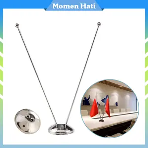 V Stand Tiang Bendera Meja Stainless Stand Tiang Stainless Flag Pole