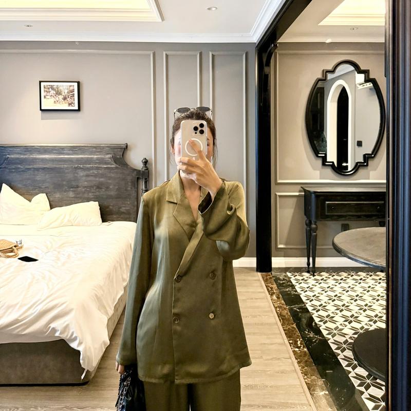 S176 SET BỘ VEST NỮ PHOM DÁNG SANG TRỌNG CHẤT LIỆU LỤA CAO CẤP FREESIZE