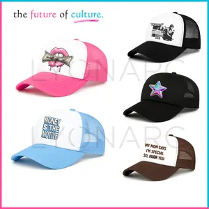 LYONARC Topi Jaring Biru Pink Trucker Kalcer Style Skena Keren y2k Hats Cap Cowok Cewek - Topi Distro Jaring Snabback Baseball Gaul Kece Anak Sma Smk Stm Viral Pria Wanita Fashion Outfit