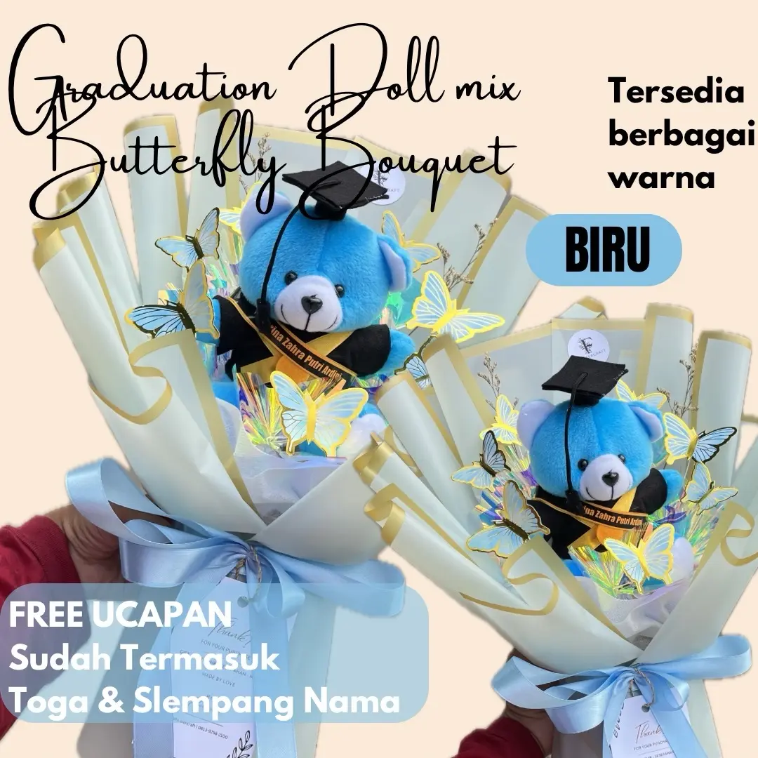 BUKET BONEKA MIX KUPU KUPU
