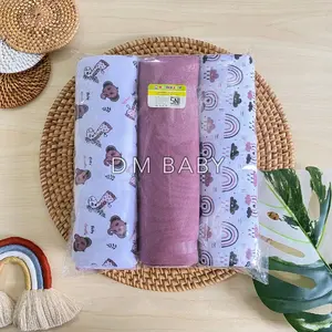 Seri Taro New - 3 PCS Bedong Motif UK Jumbo 90x110cm Bahan Kaos SNI Bedong Bayi New Born Bedong Bayi Baru Lahir New Born Newborn