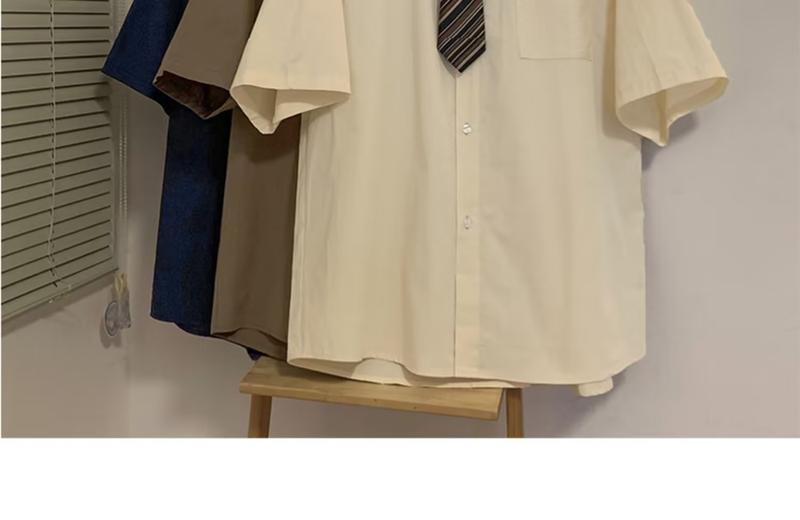 Product Introduction of delivery tie，Áo Sơ Mi Ngắn Tay Linh Hoạt Năng, Cà Vạt Chất Lượng Cao, Dkjk, Đại Học Nhật Bản, Phát Sóng Trực Tiếp, Cặp Đôi, Mặc, Mùa Xuân Menswear Nam Cổ Tròn Có Cổ 9