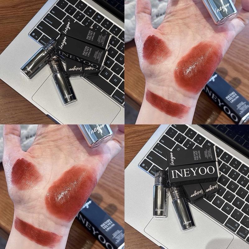  22_ Nhận về 3 son  SON KEM INEYOO VELVET LIP GLOSS 03 ĐỎ ĐẤT  JD10 + JD06  2.5g 