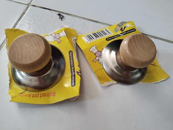Product Review of knop tutup panci kayu stainless tutup panci pegangan wajan / knop tutup panci kaca stainless / knop panci serbaguna from m**8 1