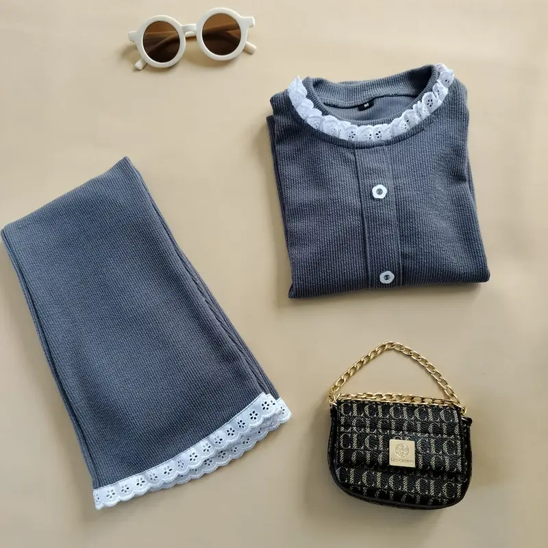 Setelan Anak Perempuan Knit Premium One Sett Jennie With Flare Pants untuk Usia 2-10 Tahun - Fashion, Baju dan Celana 6