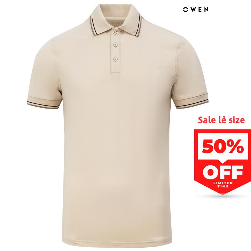Áo polo nam basic màu be vải cotton 4 chiều spandex co giãn thấm hút mồ hôi tốt trẻ trung năng động Menswear Có Cổ áopolo nam