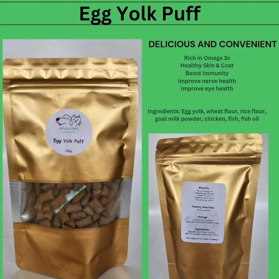 Wholesome Whiskers Egg Yolk Puff for Dogs and Cats
