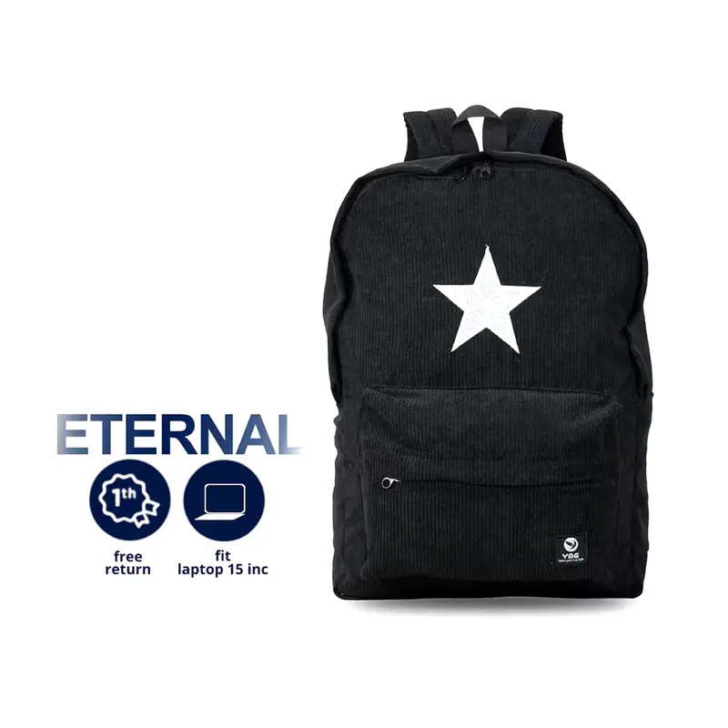 Tas Ransel Corduroy Bintang Backpack Star Pria Wanita 2
