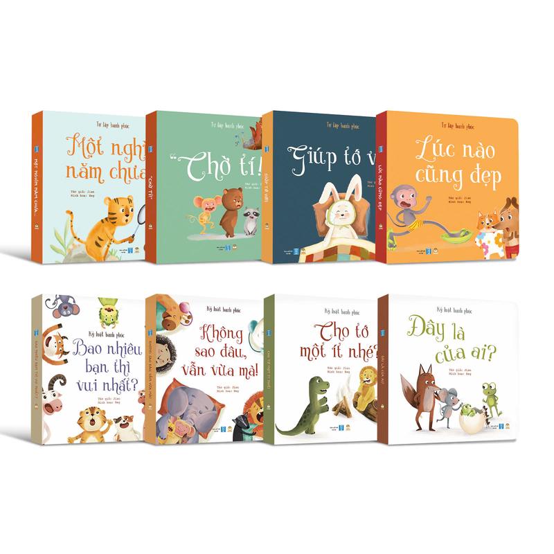  Combo 8 cuốn Kỷ luật hạnh phúc và Tự lập hạnh phúc - Sách truyện bồi cứng cho bé 1-6 tuổi Lionbooks 