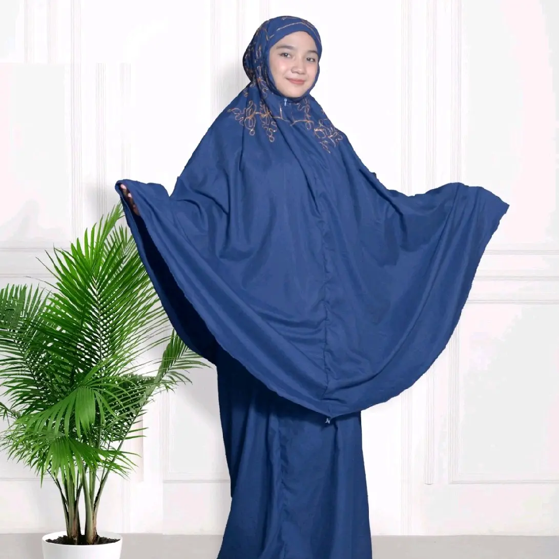 FAZKA - Mukenah Dewasa Traveling 2in1 Resleting Bordir Corneli Mewah Mukena Travel Terbaru Free Tasbih