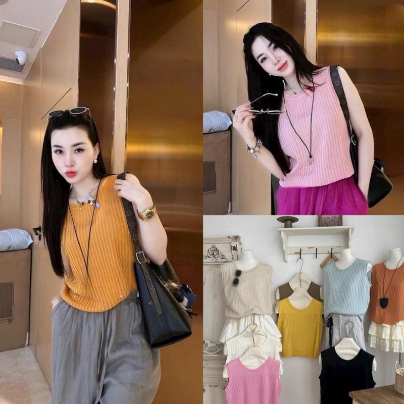 Áo len nữ SÁT NÁCH TRƠN hàng len mongtoghi mỏng nhẹ mát freesize Lynmostore