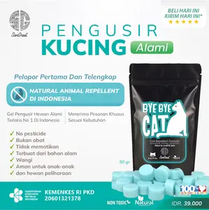 Pengusir kucing liar pup pipis sembarangan SanGreat Bye Bye Cat 50 gr anti kucing non pestisida
