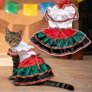 [Migo Design N52] Baju Dress Meksiko Adat Negara / Pakaian AnaBul Kucing/Anjing  Hewan Peliharaan Jantan Betina / Pet Costume Kostum Pesta