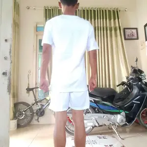 Paket Celana pendek putih Dan kaos Oblong Polos Putih Casis