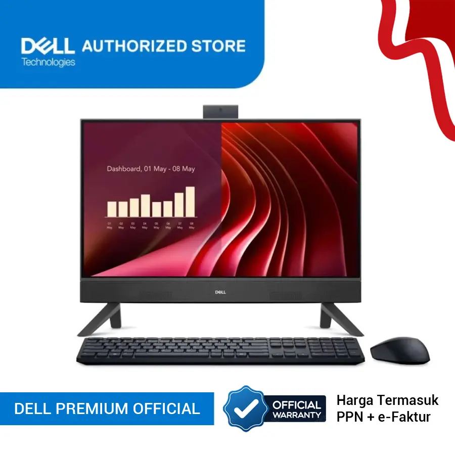 Dell AIO EC24250 / PC All in One - Core i5-1334U 8GB 512GB 23.8inch UMA Windows 11 Pro 3 Years Warranty
