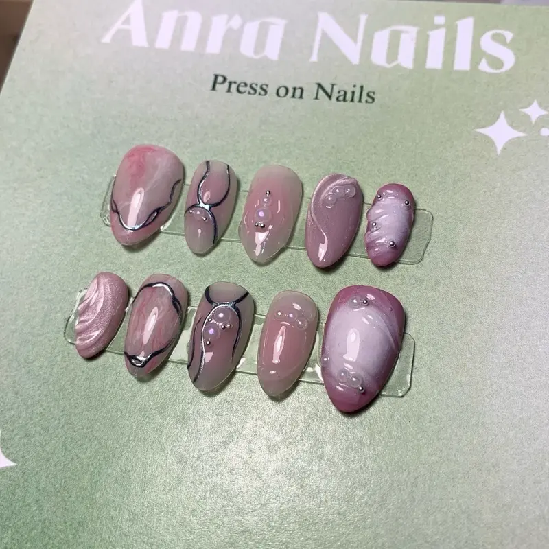 Wedding Nails | Anra Press On Nails Kuku Palsu - A013 1