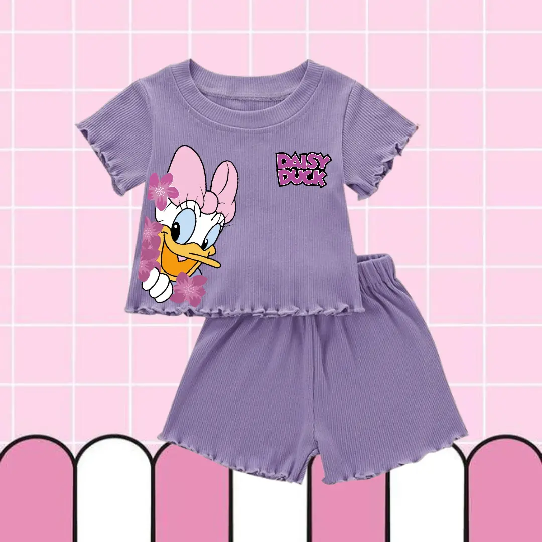 COD SETELAN ANAK KNIT LENGAN PENDEK ONESET ANAK CEWEK COWOK UNISEX STELAN ANAK KEKINIAN TERBARU DESI DUCK KNIT POLOS