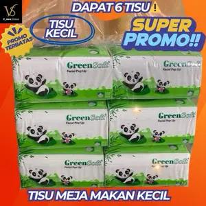 (HEMAT DAPAT 6 TISU KECIL ) INI TISU UKURAN KECIL 10x10cm TISU KECIL YA UKURAN TISU 10x10cm INI TISU MEJA MAKAN GREENSOFT POP UP TISU KECIL TISU MEJA  MAKAN 130 SHEET