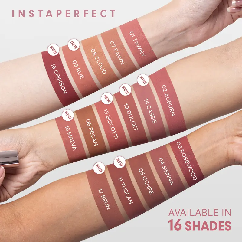 Instaperfect Suede Lip Matte (MLBB Nude Lip Cream, Cover Blurry, Transfer Resistant) 2