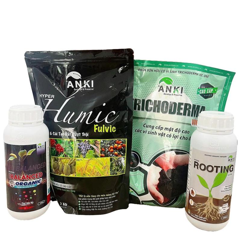 Bộ 4 phân bón Rooting + Humic + Trichoderma + Balanced 500ml - TikTok ...