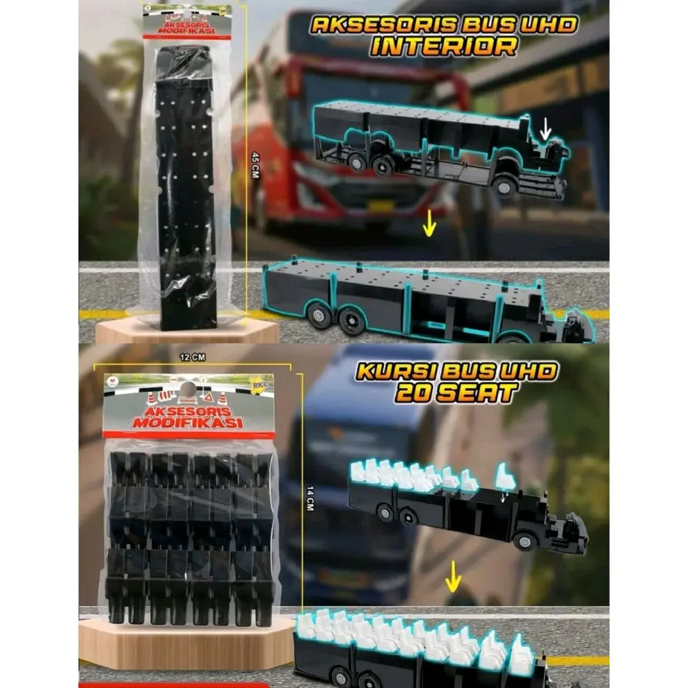 1 Set Interior dan Bangku Hitam