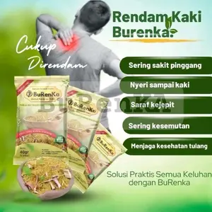 Paket Hemat 3 Pcs Ramuan BuRenKa Terapi Rendaman Kaki Foot Foot - Obat Alami Tanpa Bahan Kimia