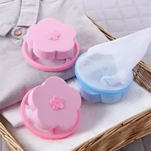 Saringan Mesin Cuci Rambut Debu Benang Kotoran Kantong Saringan Mesin Cuci Filter Bag dengan Desain Bunga Cantik Cocok untuk Mesin Cuci Desain Bunga Cantik