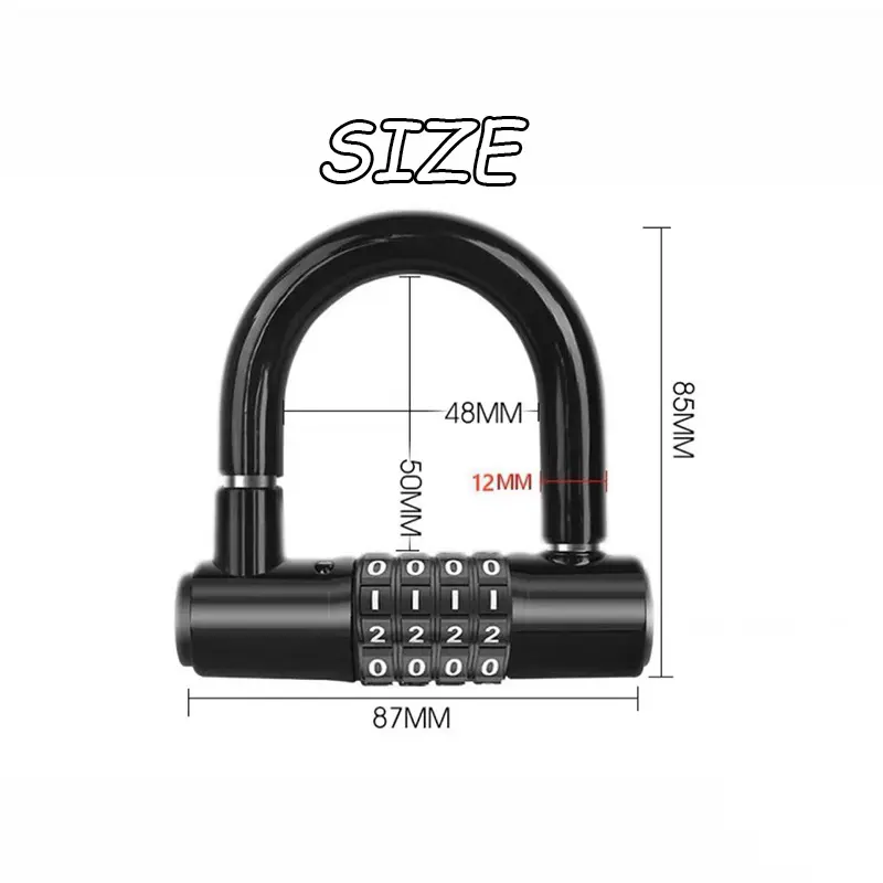 Gembok Pagar Kode Tanpa Kunci Multifunction Lock Gembok Pengaman Serbaguna 6