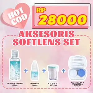 [Living] Mysticeyes Perangkat Aksesori Lensa Kontak: Air Pencuci Softlens 60ml+Tetes Mata 10ml+1 PCS Alat Cuci Softlens + Tempat Softlens Mini(3)