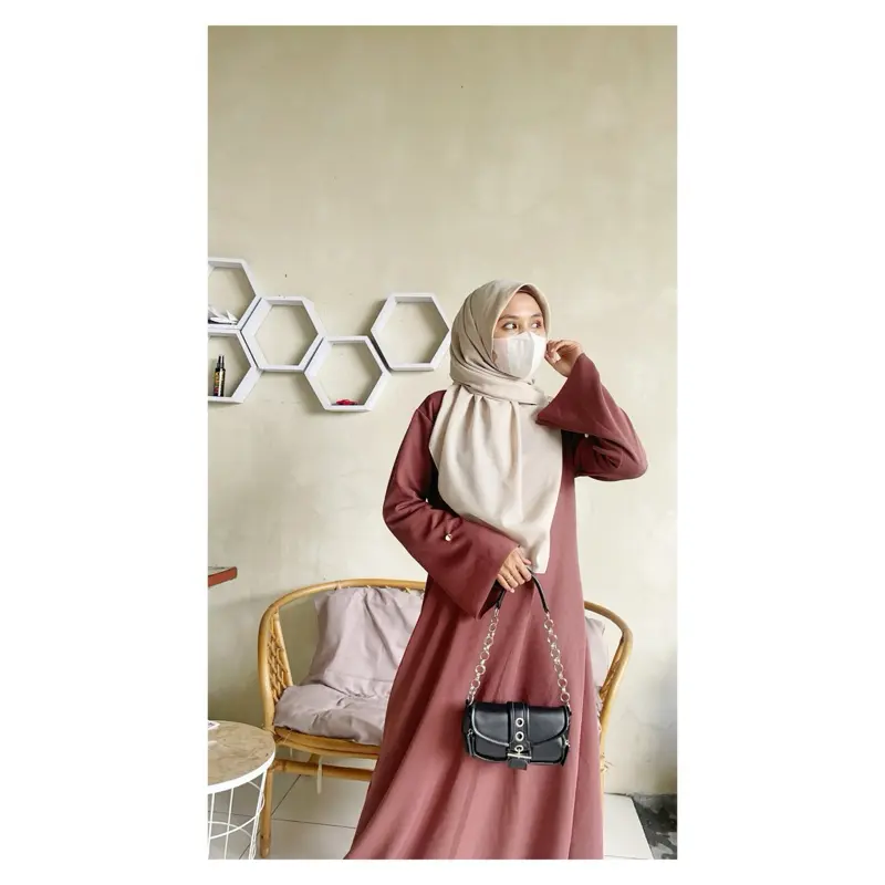 VH Abaya Madelin Knit Premium Casual Kekinian Terbaru Muslim 1