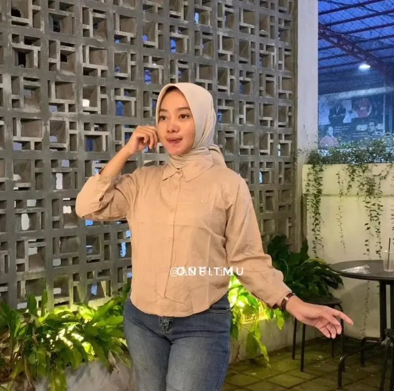 KEMEJA CROP RAYON TWIL PREMIUM 1