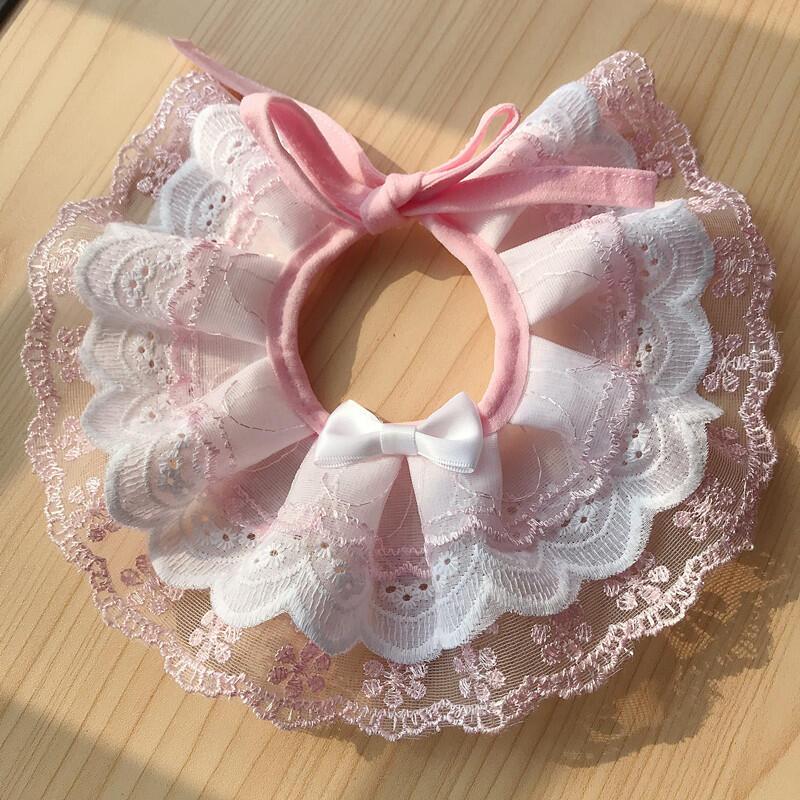 Product Introduction of Pet Supply lace flower pet neck decor collar Cat Kitten Flower Lace Bow Bell Collar String Bib Necklace Neck Strap 10