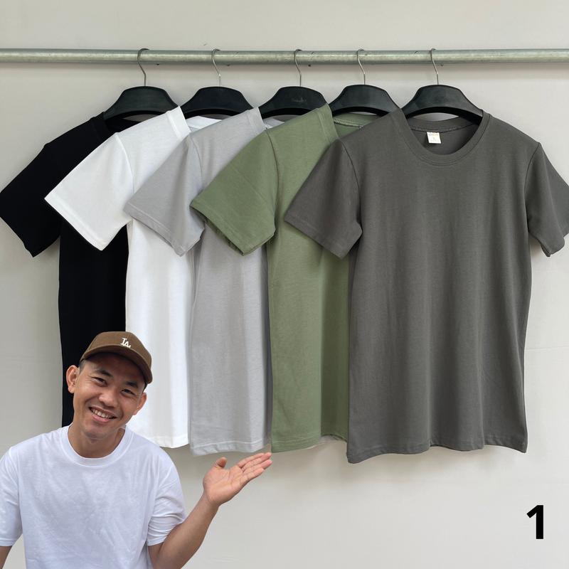 COMBO 5 áo thun cotton daha, áo phông basic, áo thun trơn vải mềm co giãn thấm…