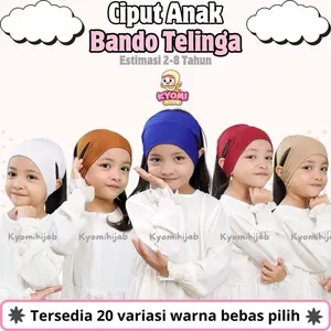 kyomihijab Ciput anak Bando telinga bando earloop anti budeg Ciput anak Jersey